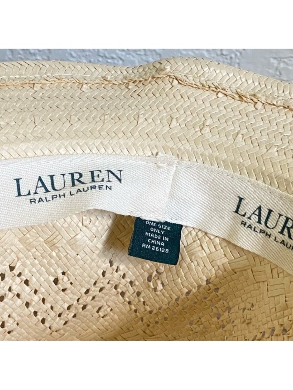 Lauren Ralph Lauren Women's Fedora Style Straw Hat With Leather Band One Size - Picture 7 of 7